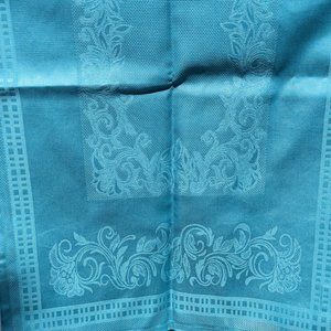 New Luxurious Heavy Cotton Woven Portuguese Table Runner Lovely Bright Turquoise